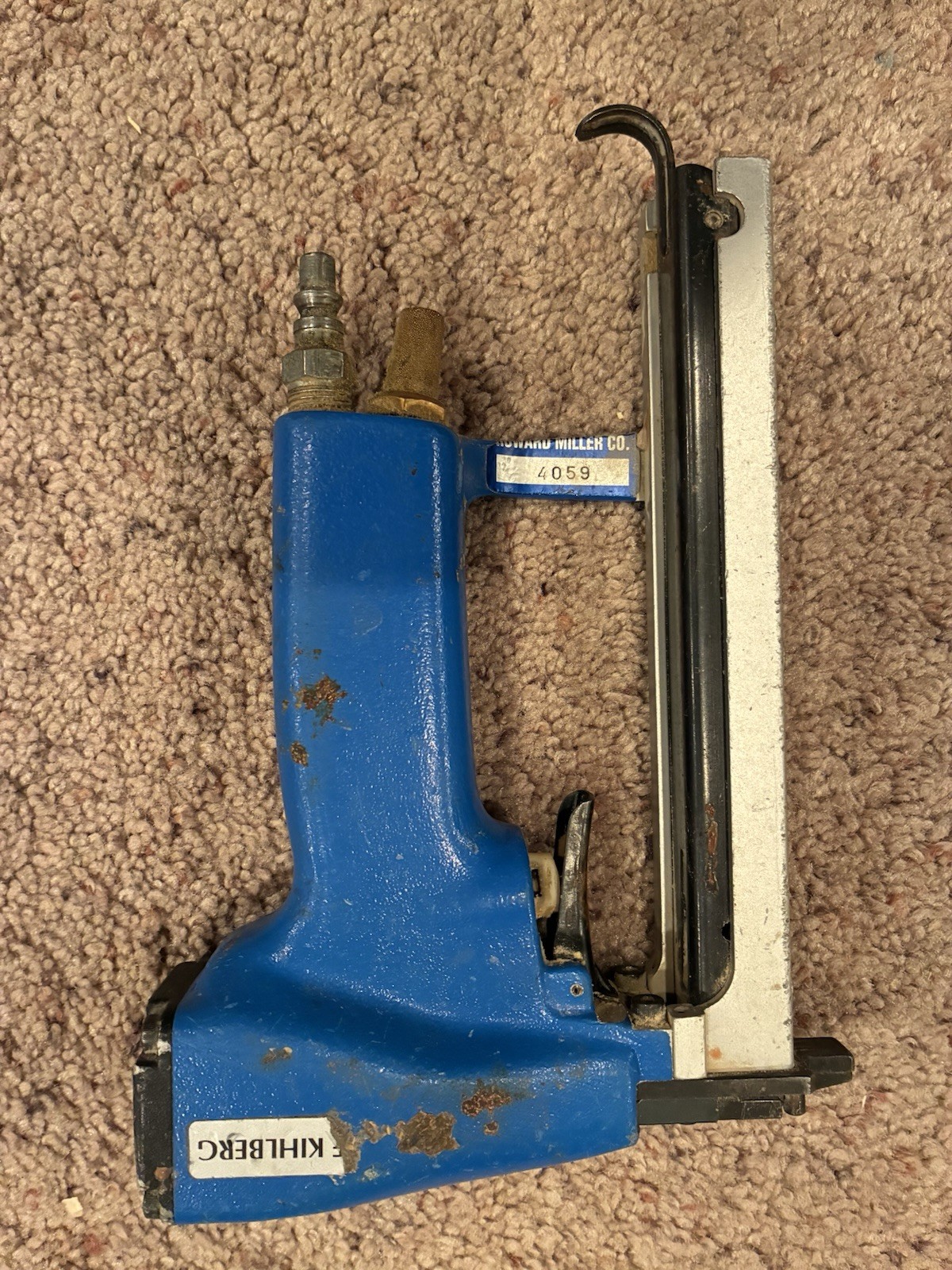 Josef Kihlberg MOD 20 Pneumatic Stapler Air Tool 690-6-16 Blue Made in Sweden