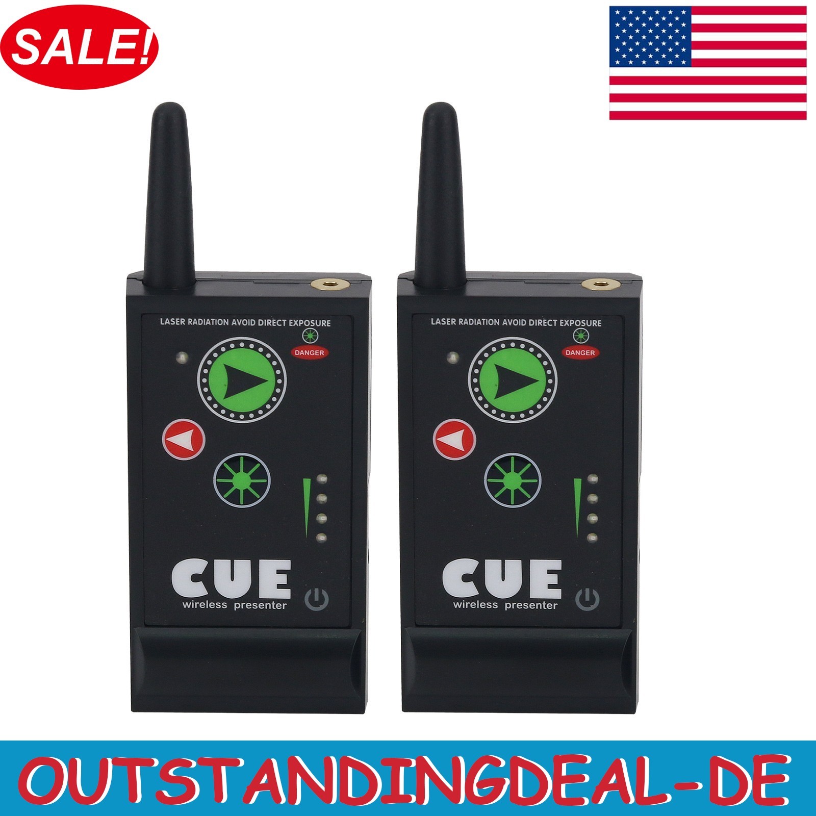 Super Cuelight Presenter 1 RX and 2 Transmitters for PowerPoint Presentation US&