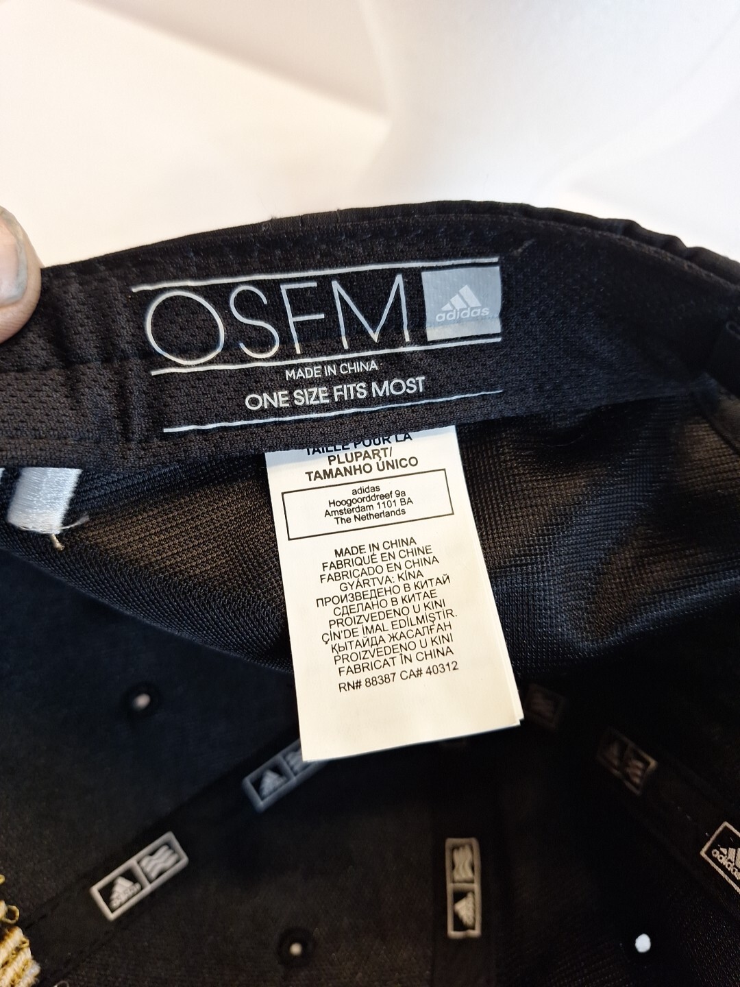 Adidas Golf Heroes Alliance Black Strapback Hat OSFM