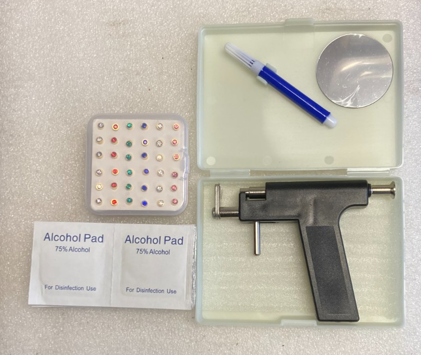 Ear Piercing Gun Kit  Self-Piercing Tool w/ Studs & Accessories for Home Use #2