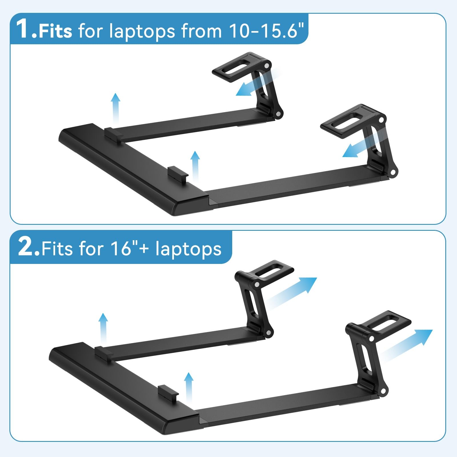 Laptop Stand for Desk ABS+Metal Portable Computer Riser Notebook Holder Print...