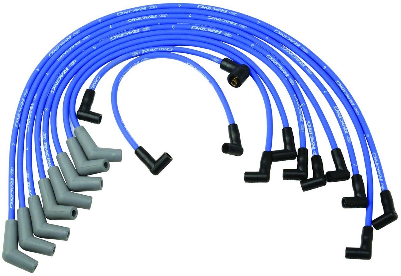Ford Racing 9mm Spark Plug Wires Blue 135° Boots Big Block Ford V8 M12259C460