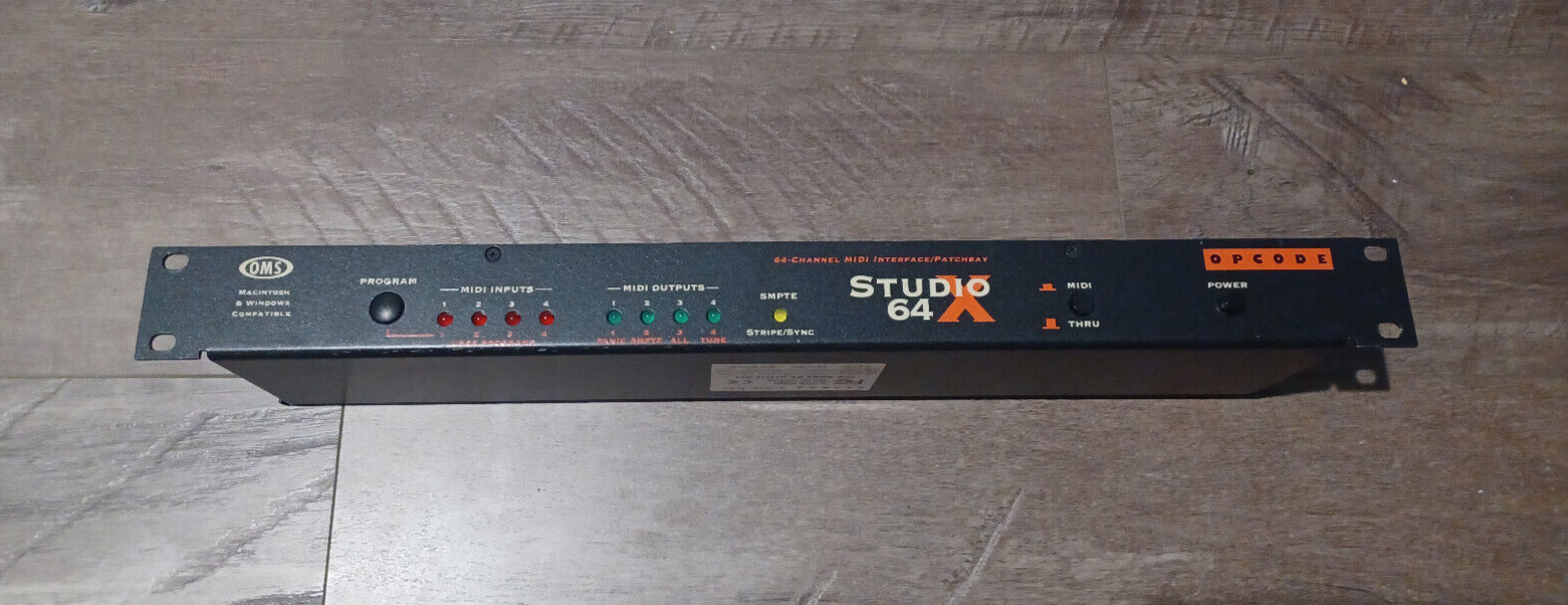 OPCODE STUDIO 64X - 64-Channel Midi Interface / Patchbay - Not Working/For Parts