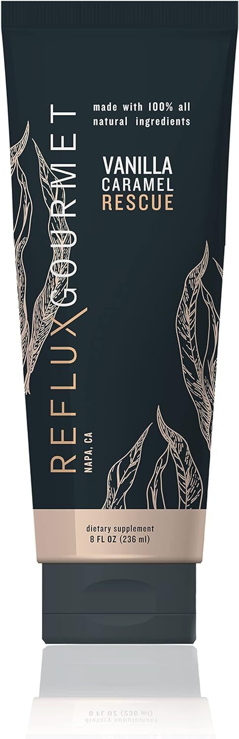 Reflux Gourmet All Natural Heartburn Relief Supplement 8 Ounce Vanilla Caramel