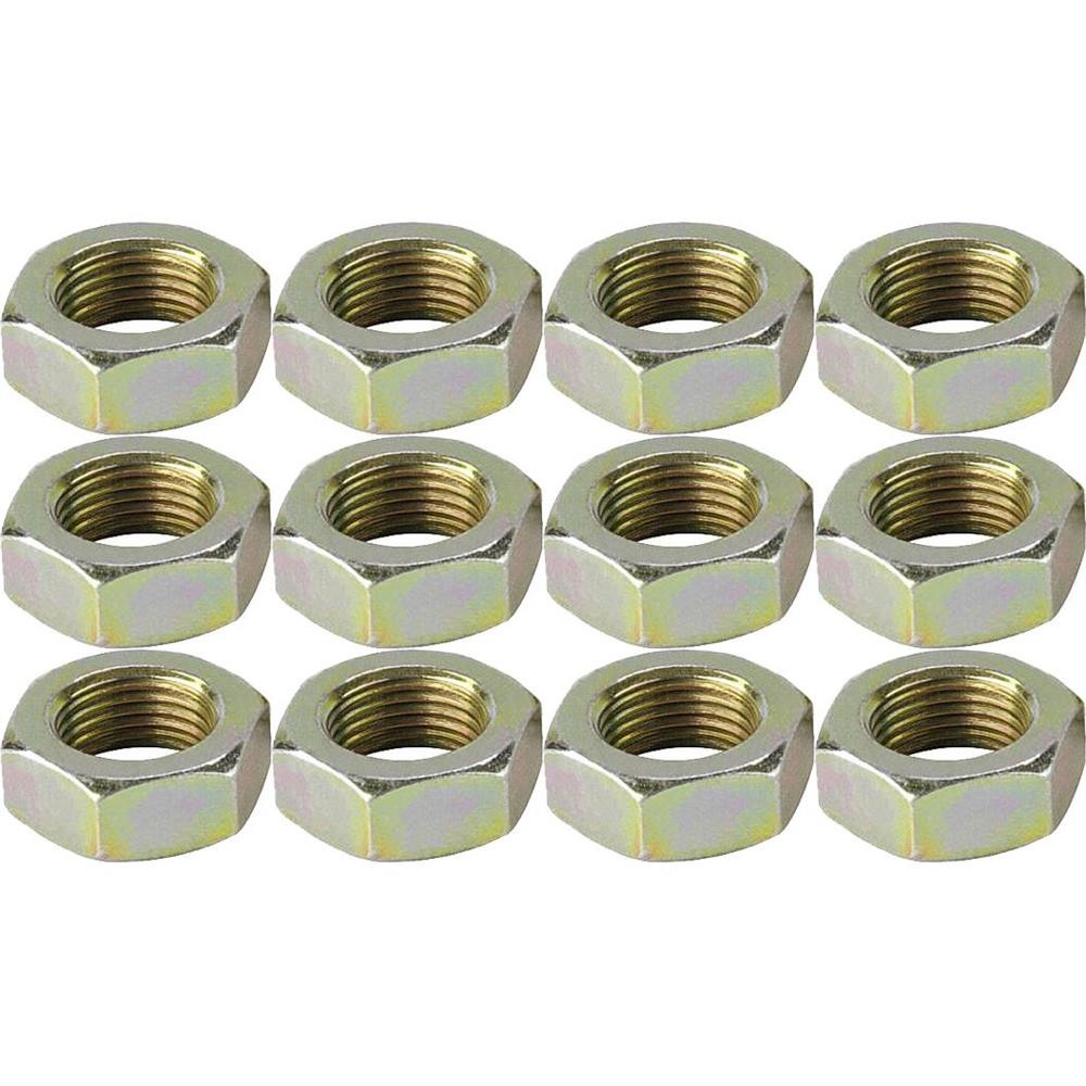 Speedway Plain Steel Jam Nut, 11/16-18 LH & RH, 12 Pack