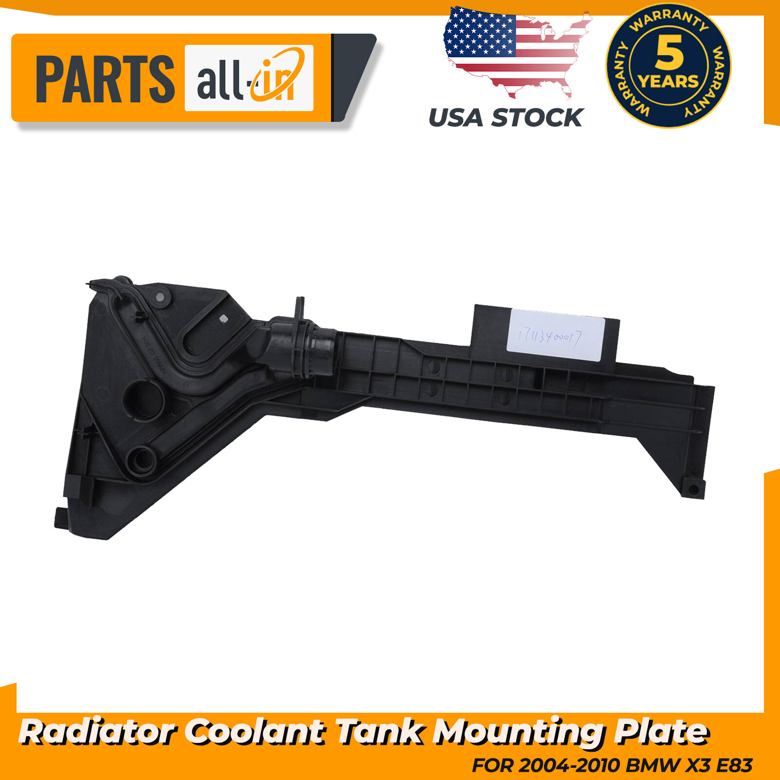 For 2004-2010 BMW X3 E83 NEW Radiator Mounting Plate Bracket to Expansion Tank