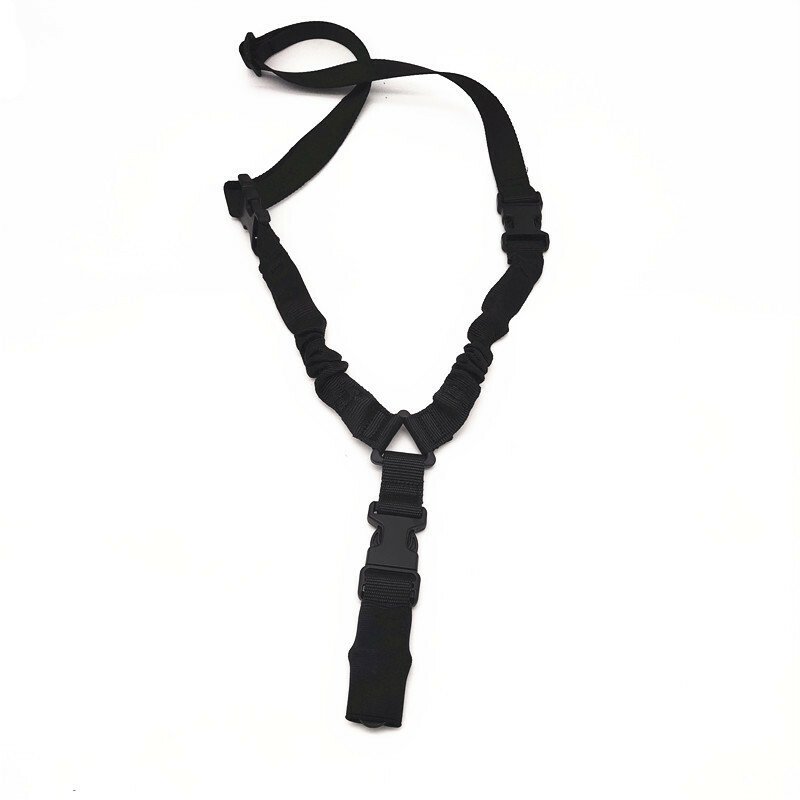 Tactical One Single Point Gun Sling Strap Bungee Heavy Duty Adjustable Buckle US
