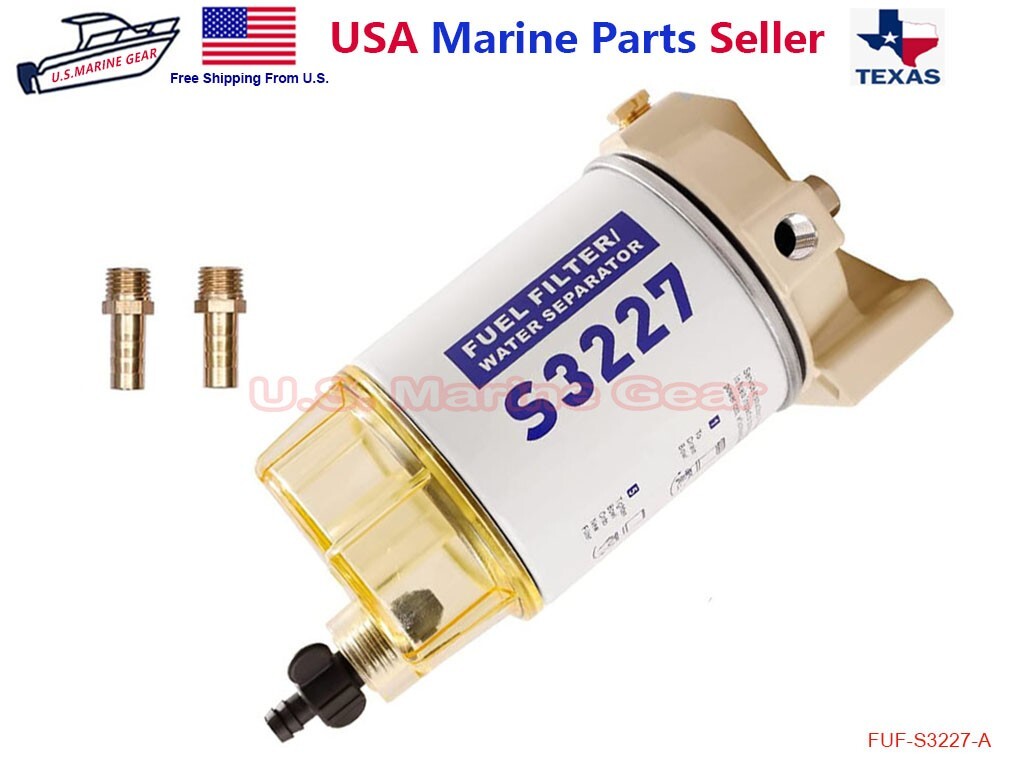 Fuel Filter Water Separator Complete Kit 320R-RAC-01 For Spin-On 10 Micron