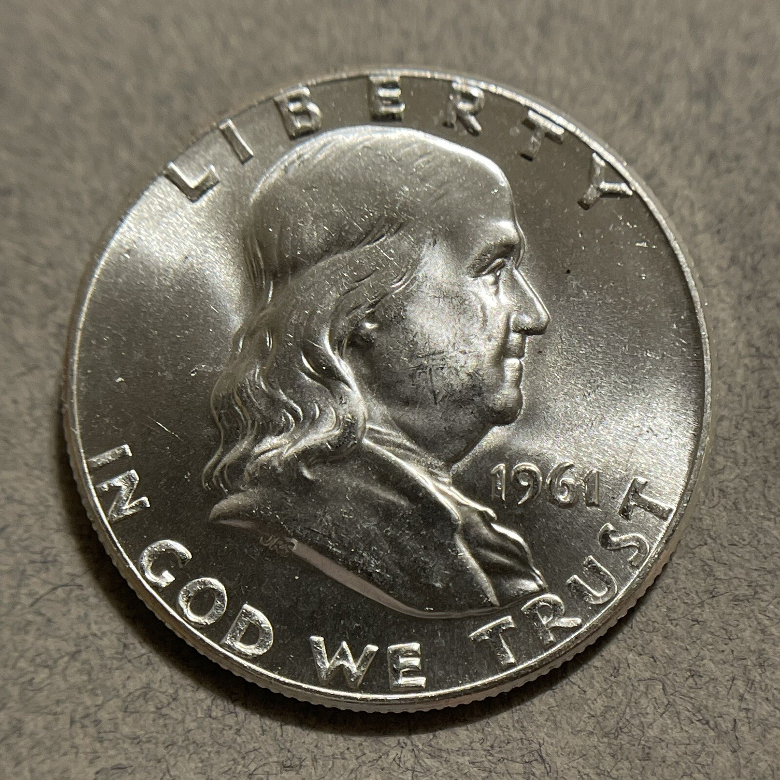 1961-P Ben Franklin Half Dollar - BU - 90% Silver Collectible - 52004