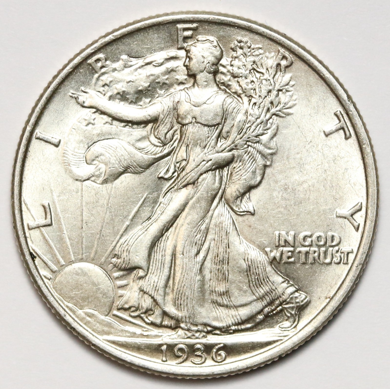 1936 50c Walking Liberty Silver Half Dollar - Excellent Luster / Great Strike