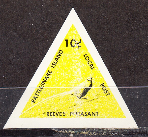 W RATTLESNAKE ISLAND 09v (1) 3RD DEFINITIVE BIRD YELLOW IMPERFORATED PROOF