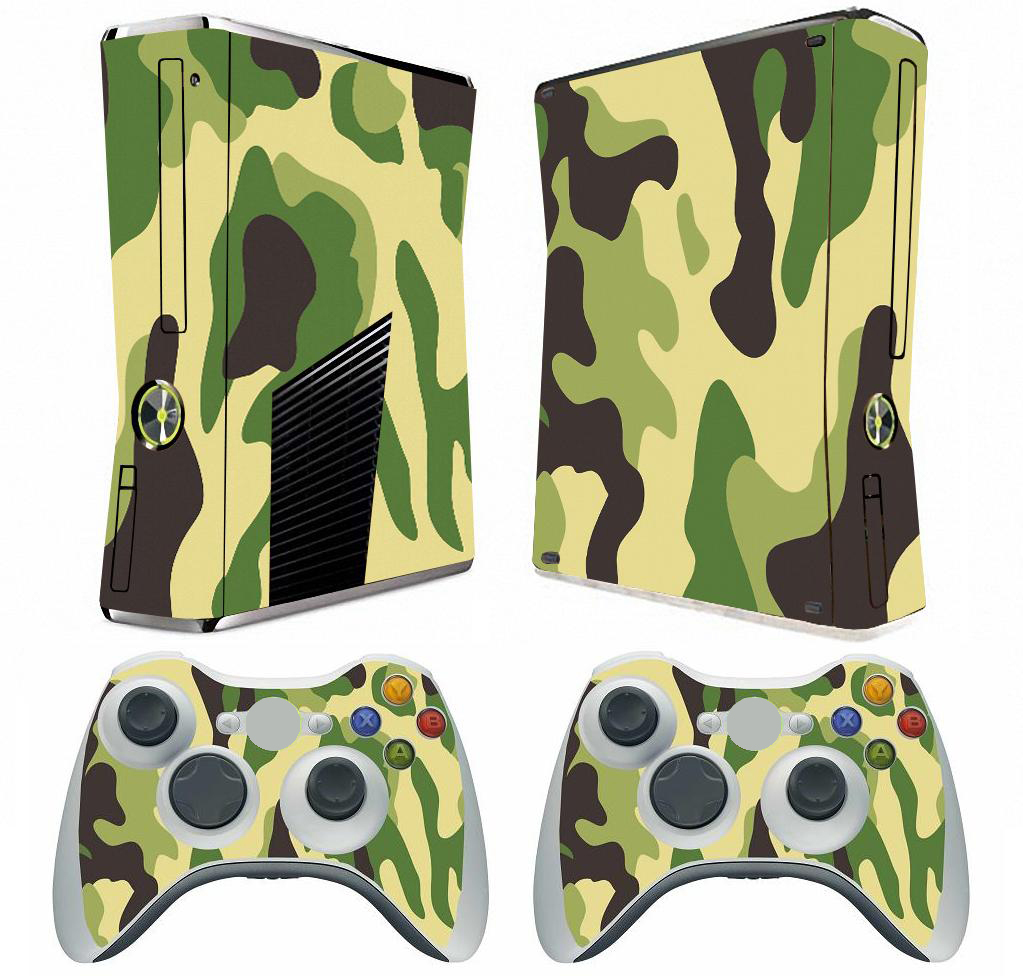Army Green 030 Vinyl Decal Skin Sticker for Xbox360 slim and 2 controller skins