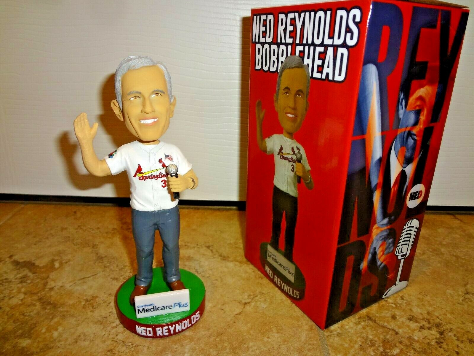 Springfield Cardinals NED REYNOLDS Bobblehead KY3 Sports MSU Hammons SGA 8-16-19