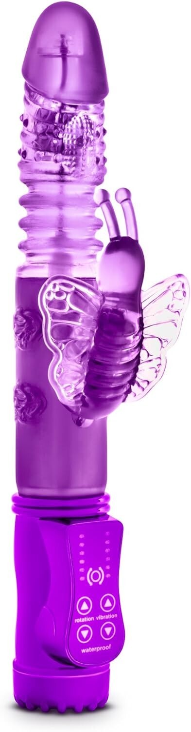 Eden Mini Rabbit Thrusting Vibrator, G-Spot Stimulation, 3 Speed Rotating Beads