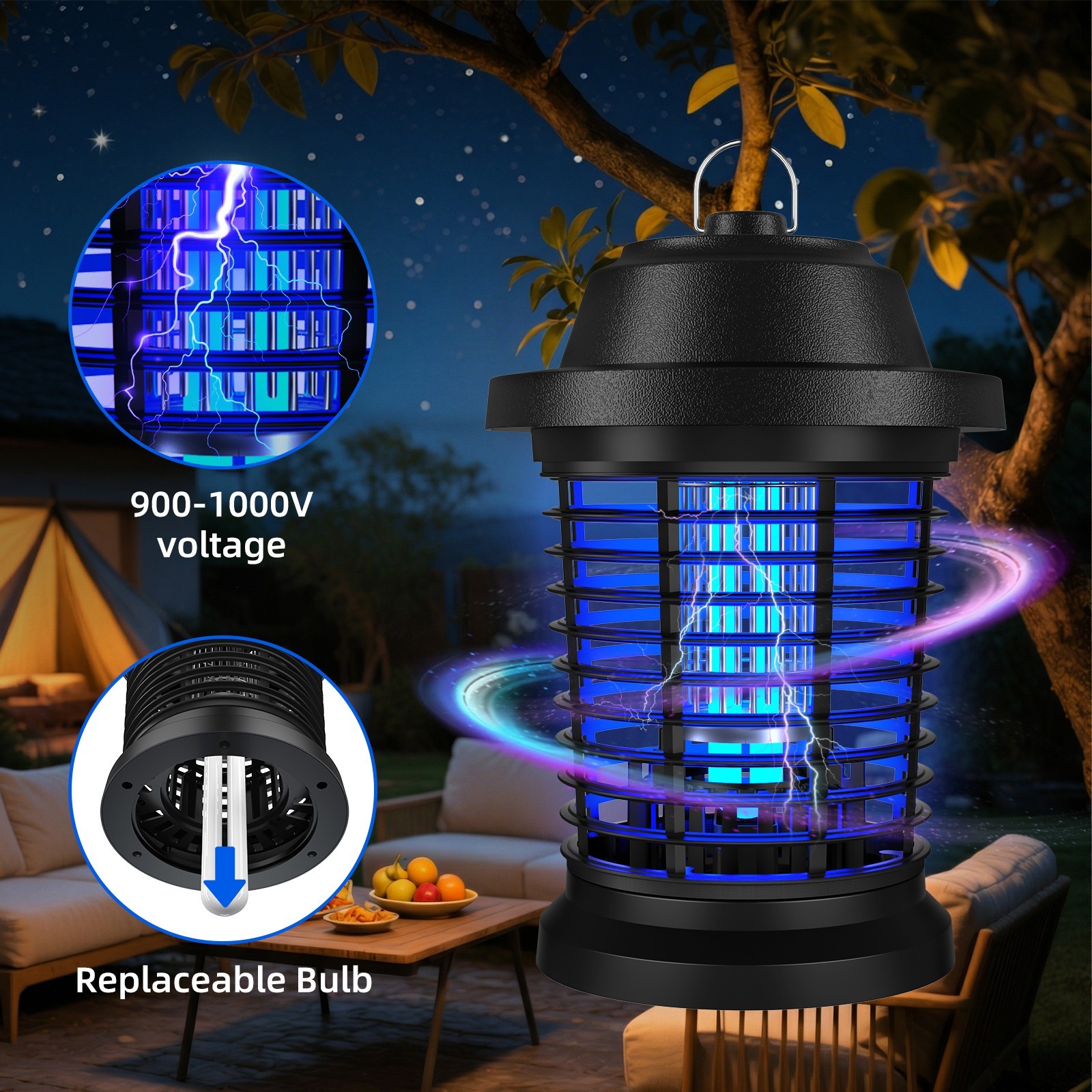 Bug Zapper, Mosquito Zapper Fly Trap Mosquito Killer Lamp Electronic Bug Zapper