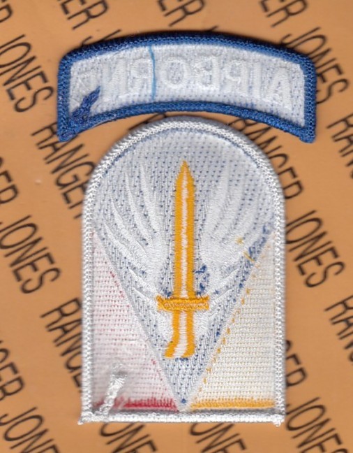 US Army Joint Readiness Training Center Airborne JRTC ~3.75" patch tab set m/e B