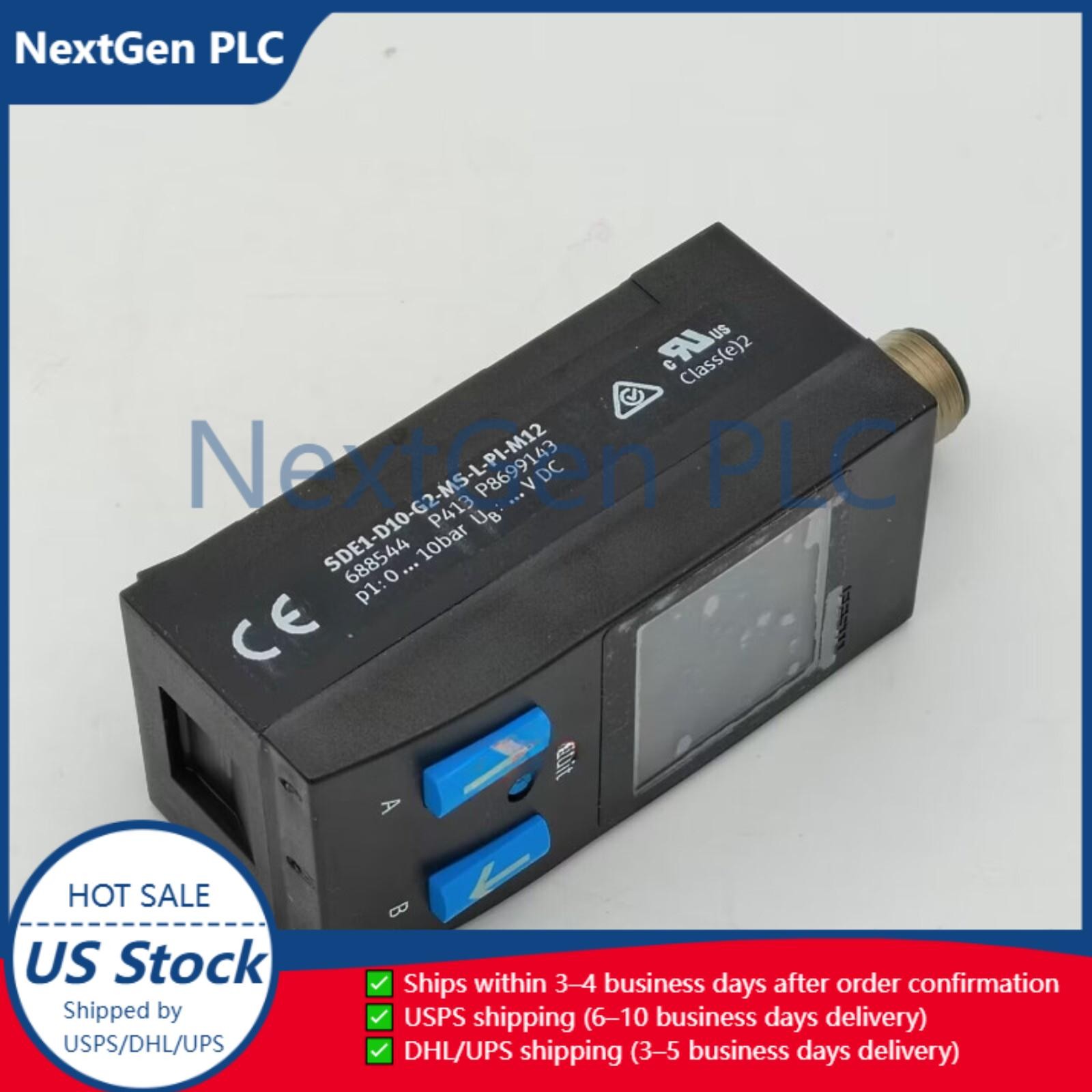 New FESTO SDE1-D10-G2-MS-L-PI-M12 688544. Pressure switch