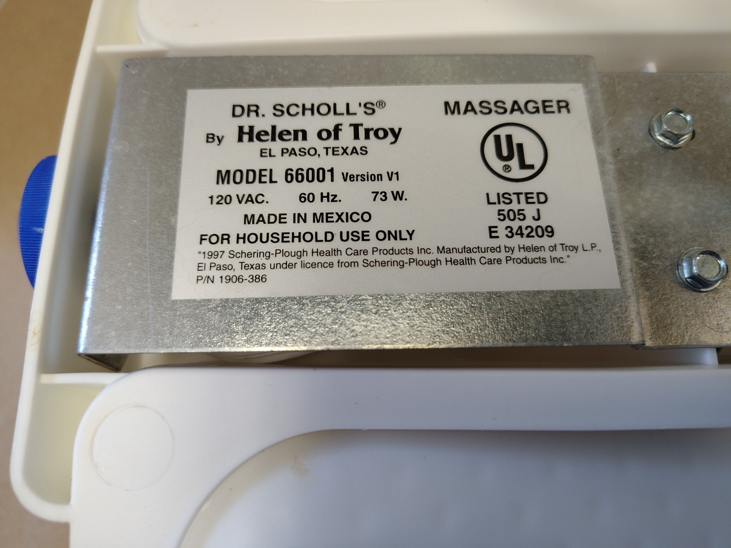 Dr. Scholl’s Foot Spa Model 66001
