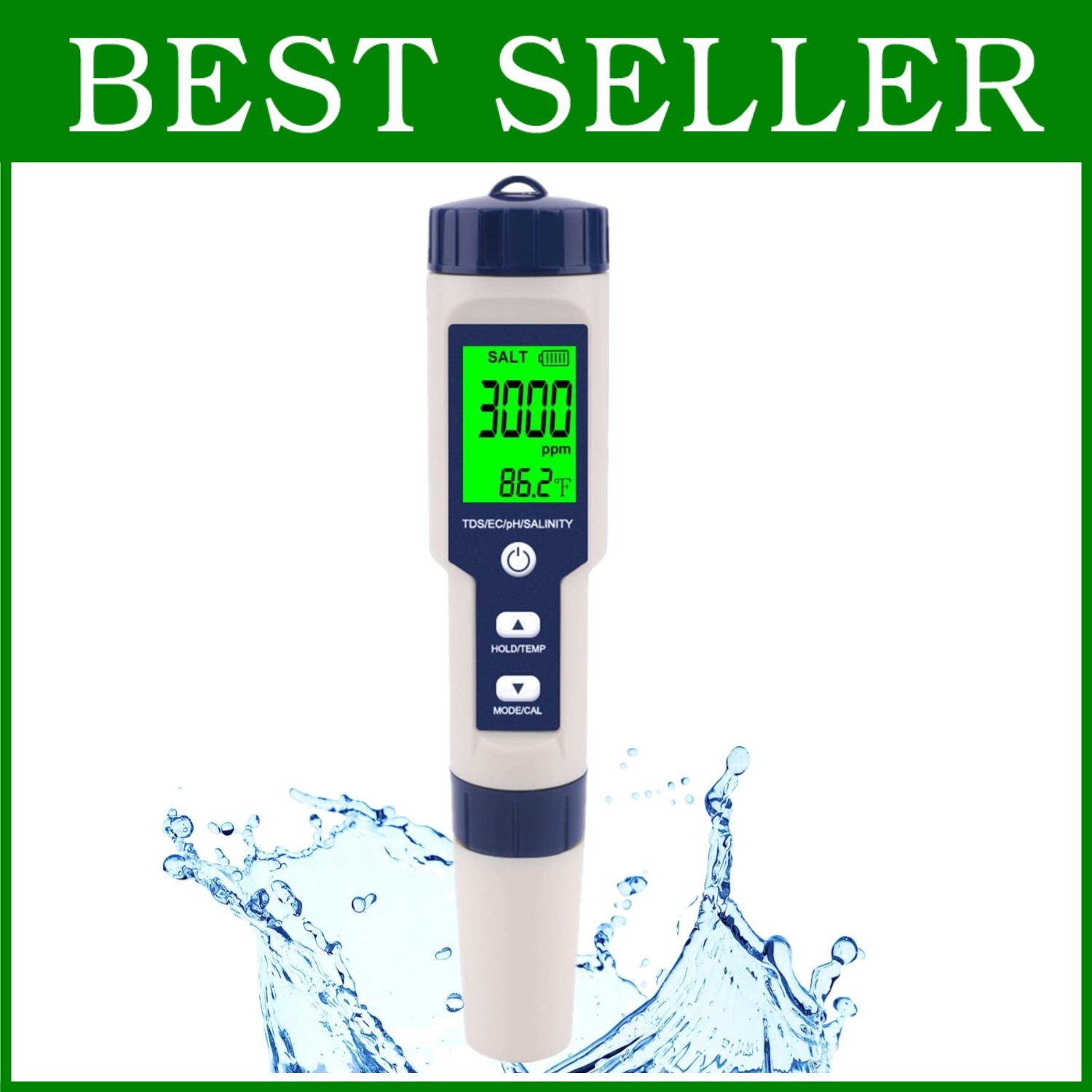 PH & Salinity Meter for Pool Saltwater & Aquariums
