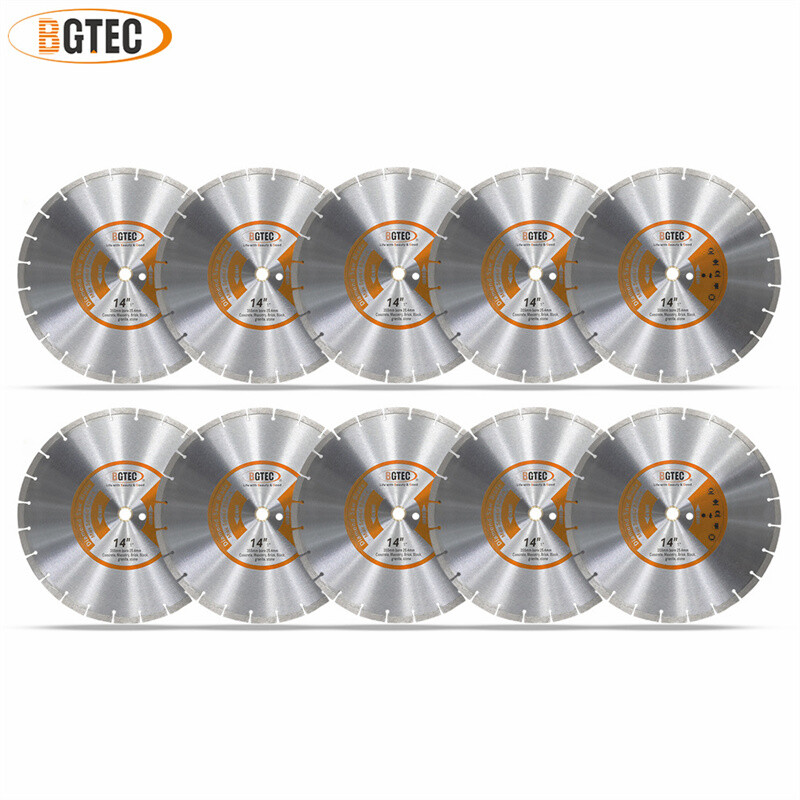 10pcs Diamond Concrete Cutting Disc 14''/355mm Saw Blade for Granite Marble