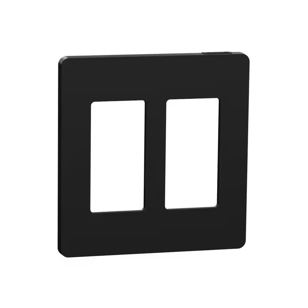 X Series 2-Gang Standard Size Screwless Rocker Light Switch Wall Plate Cover Pla