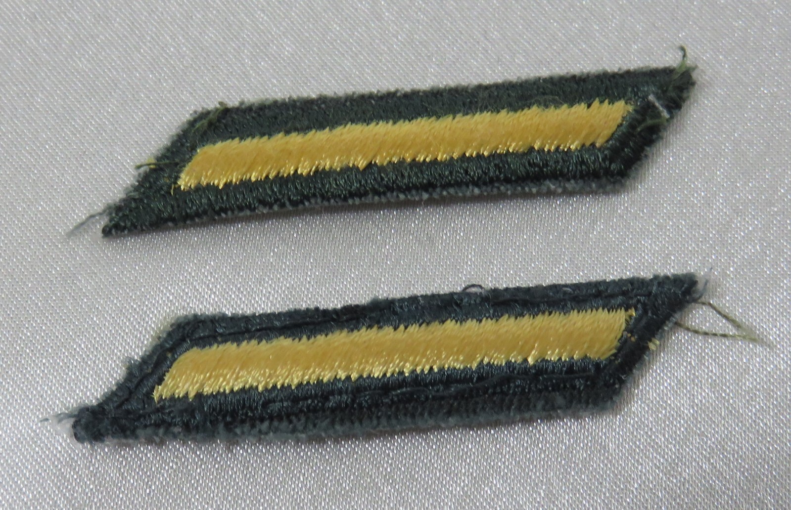 Army Military patch set of 2 Army Class “A” Dress Green stripe Green & Gold