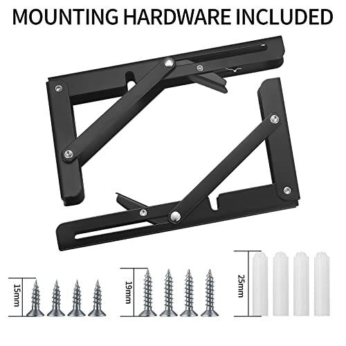 Folding Shelf Brackets Stainless Steel Fold Down Table Brackets 2 Pcs 10 Inch