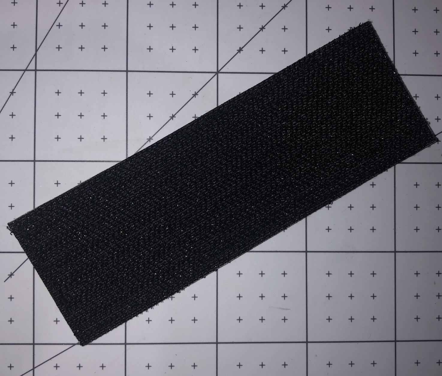 STAFF Embroidered Patch gray on black 1.5”x4.5” hook back