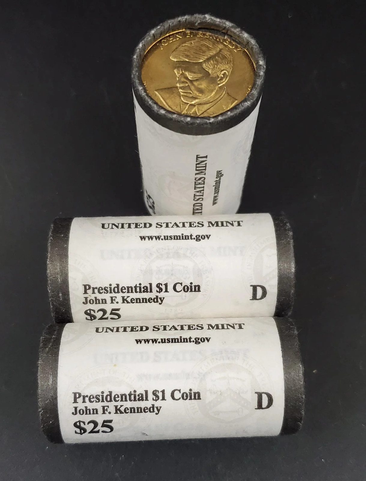 2015 D John F Kennedy Presidential Dollar US Mint Roll of 25 Coins BU UNC