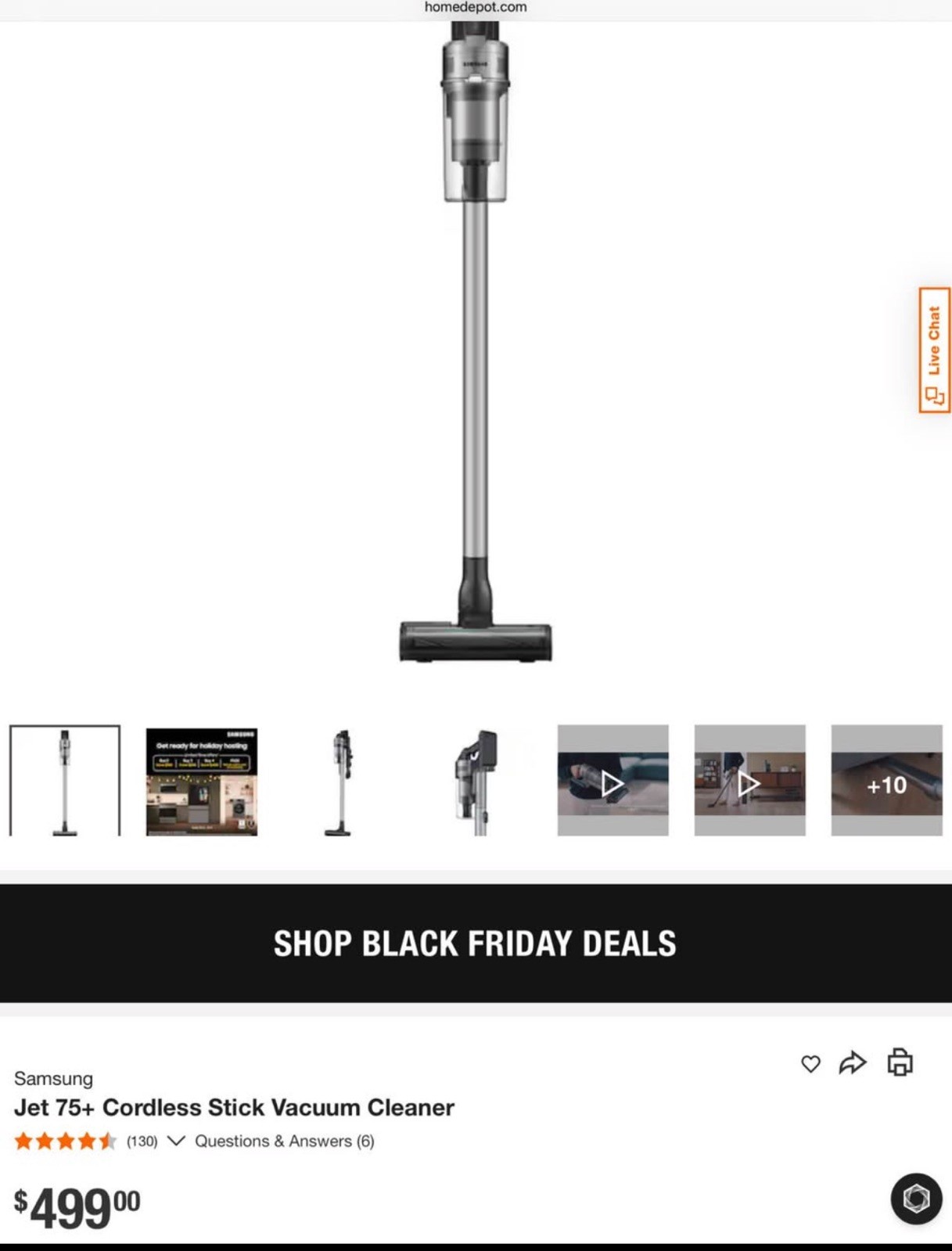 Samsung Jet 75+ cordless vacuum cleaner