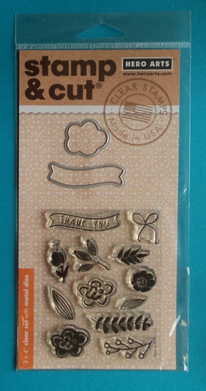 New Hero Arts FLOWERS Cling Stamp & Cut