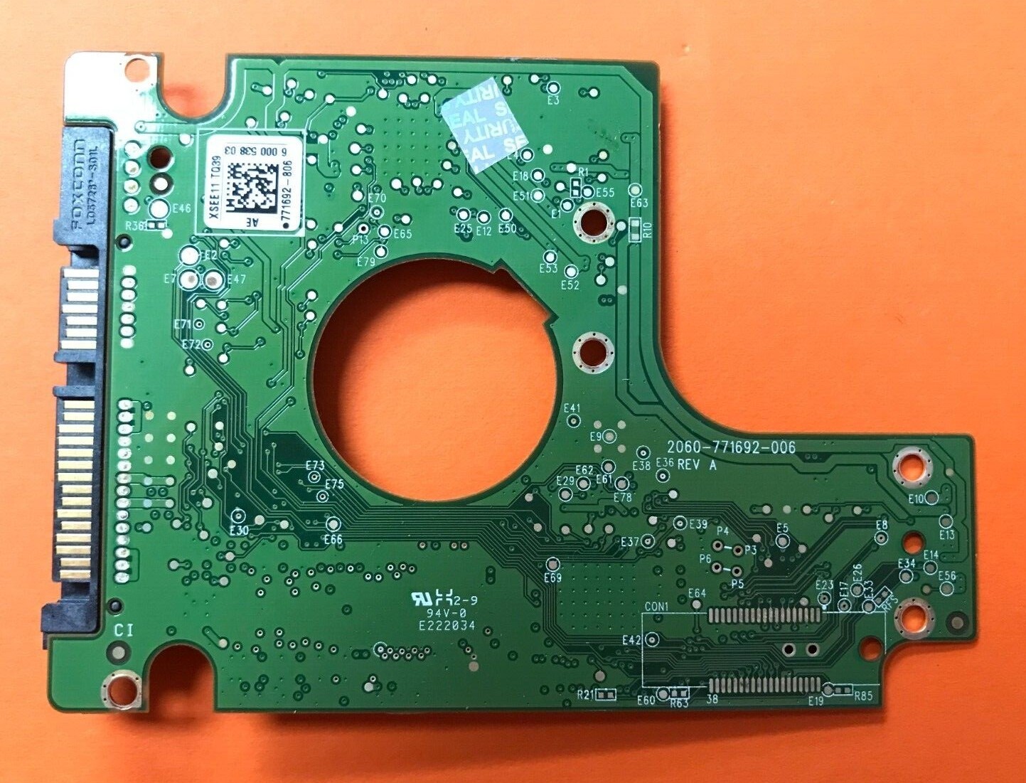 WESTERN DIGITAL DONOR PCB ONLY 2060-771692-006 REV A