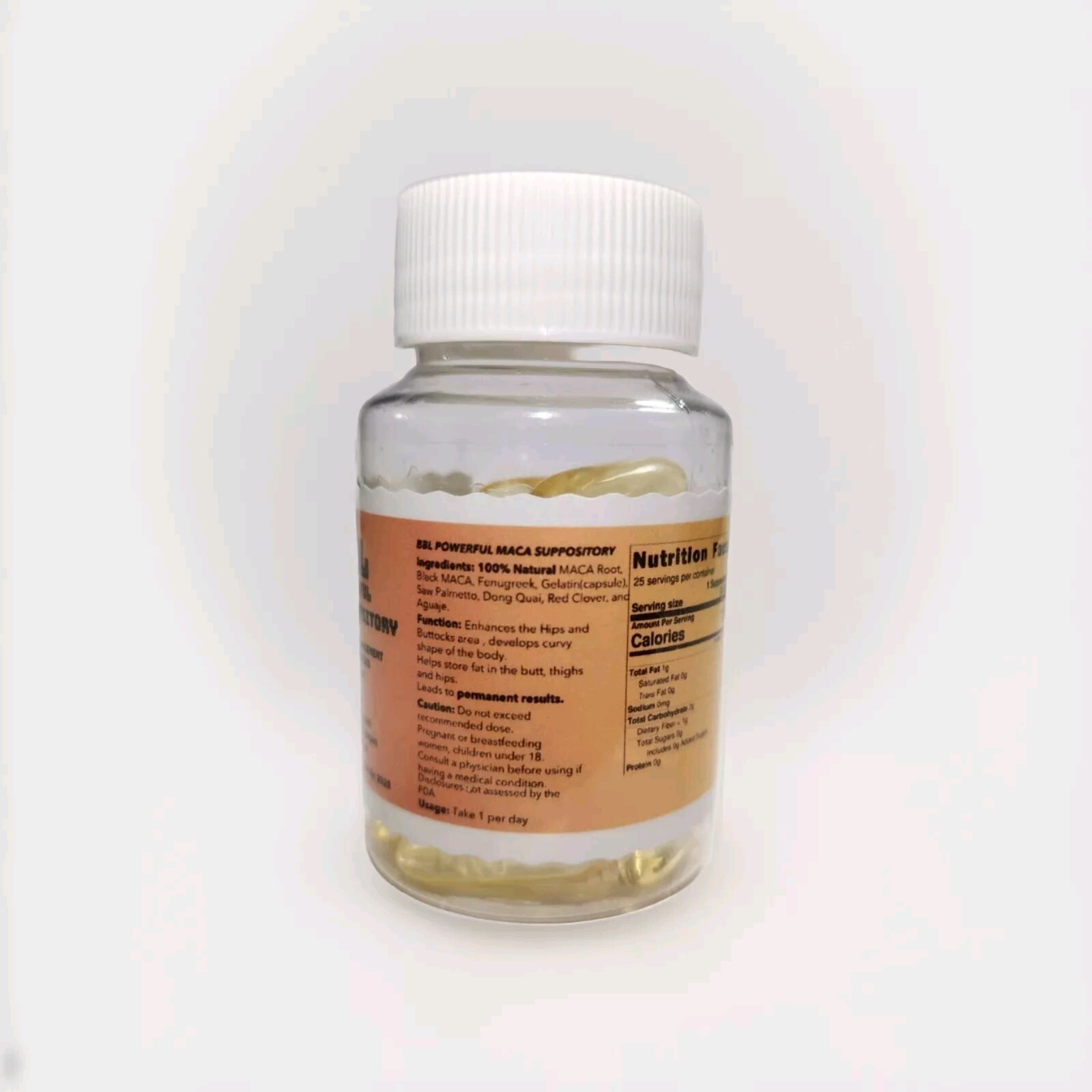 ONE WEEK RESULTS BBL POWERFUL MACA 25 SUPPOSITORIES 100% NATURAL 2.75oz