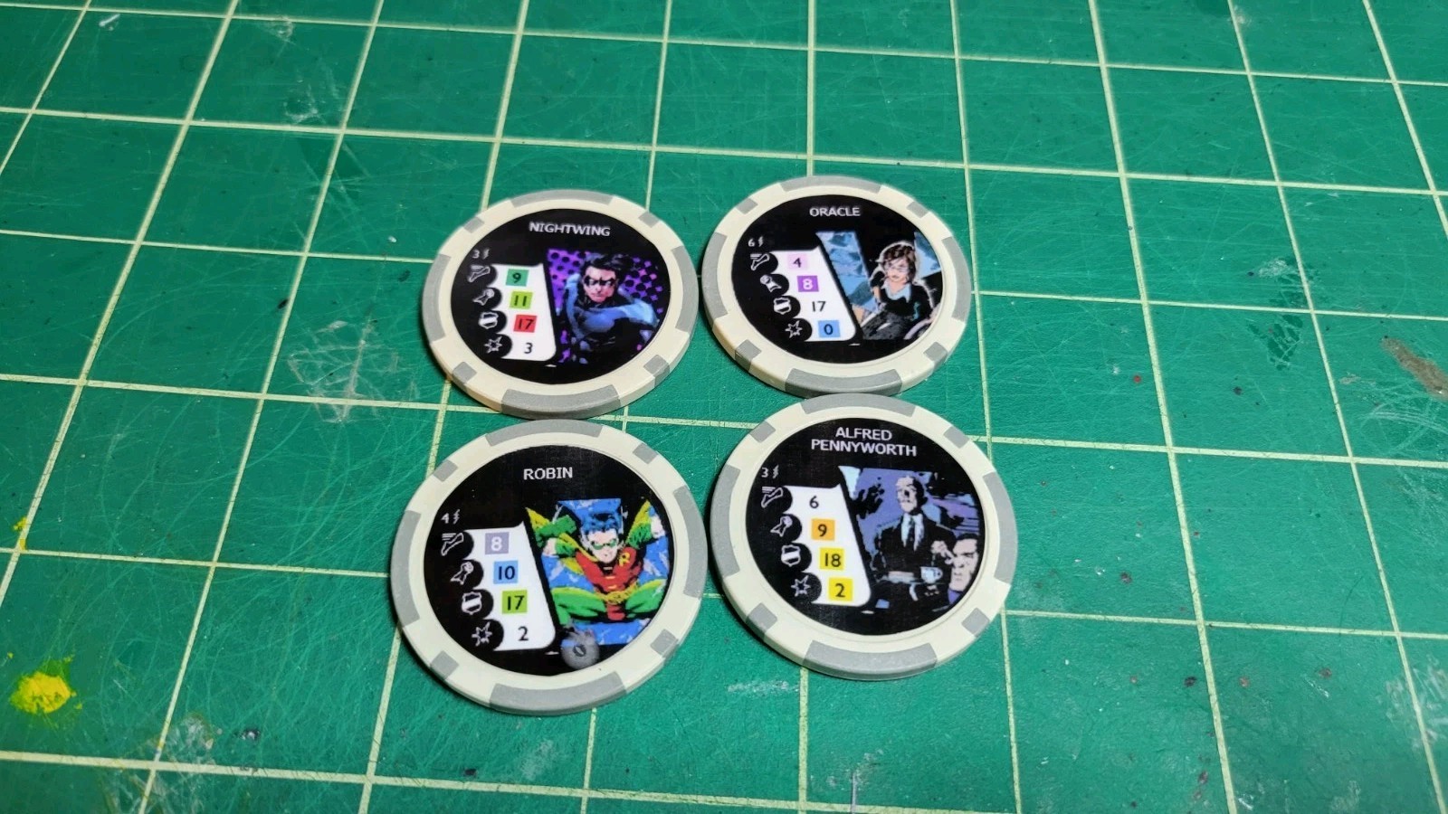 Heroclix DC Knightfall Iconix Batman 001 Custom Bystander Tokens