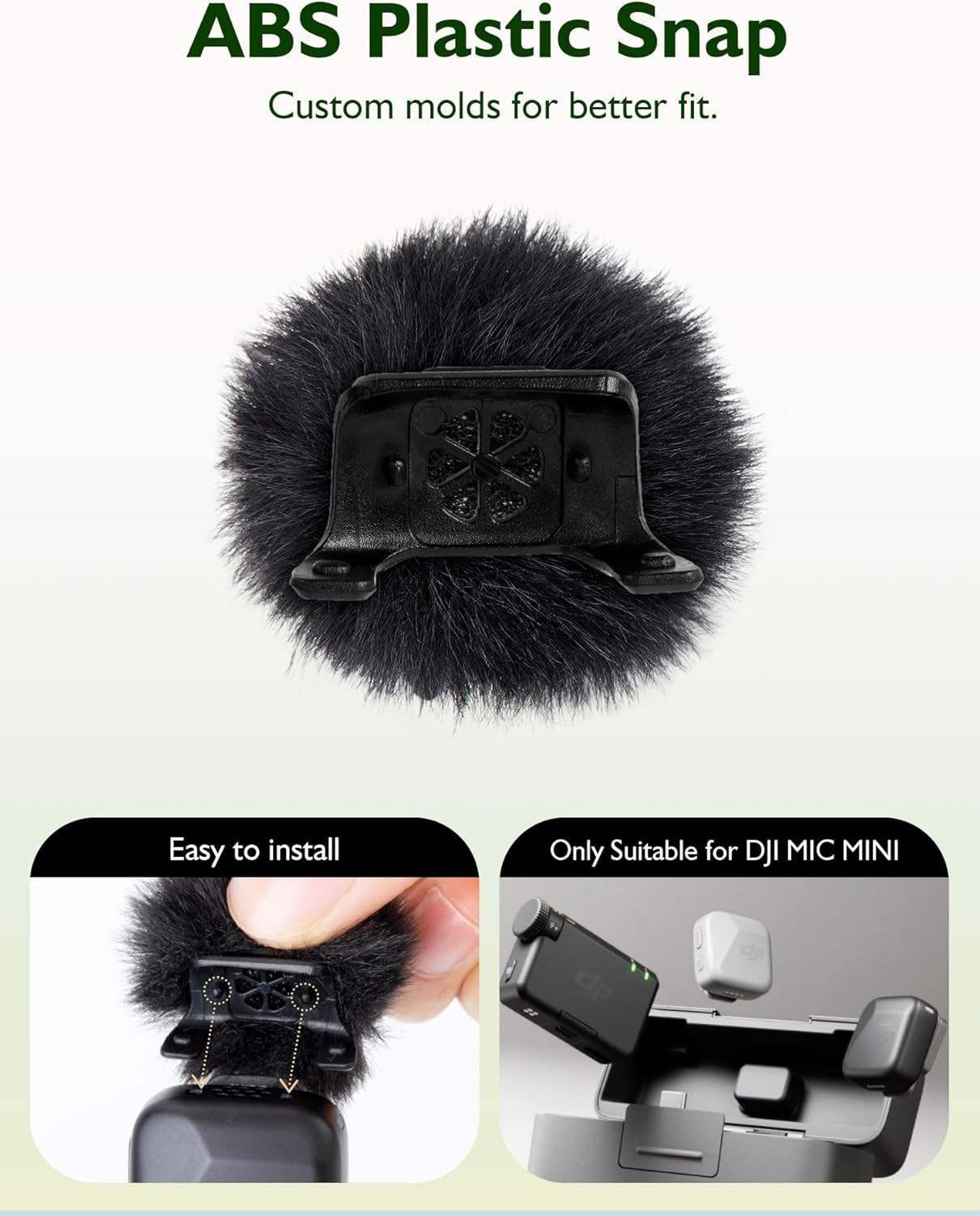 4*Pcs Furry Mic Windscreen for DJI Mic Mini - Mic Wind Muff Suitable for DJI Min