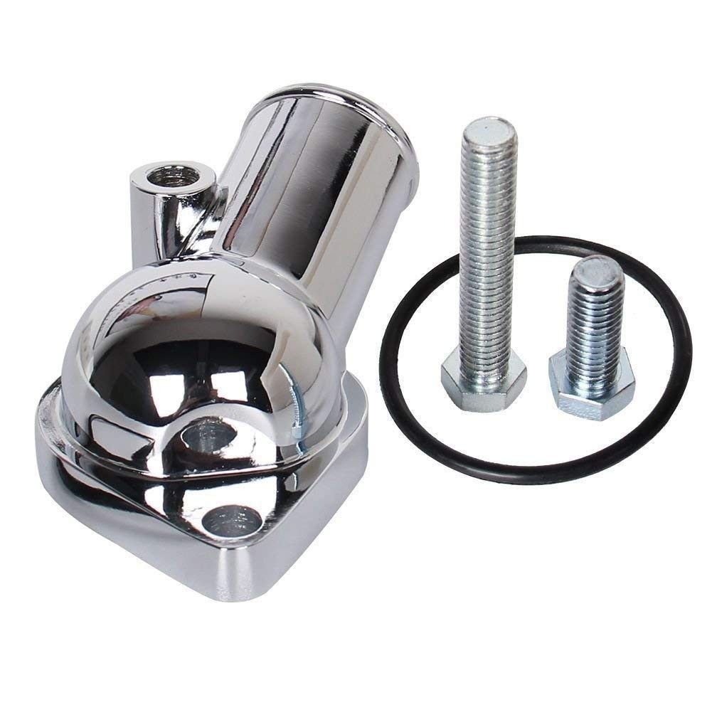 Chrome Thermostat Housing Chevy V8 21 Degree