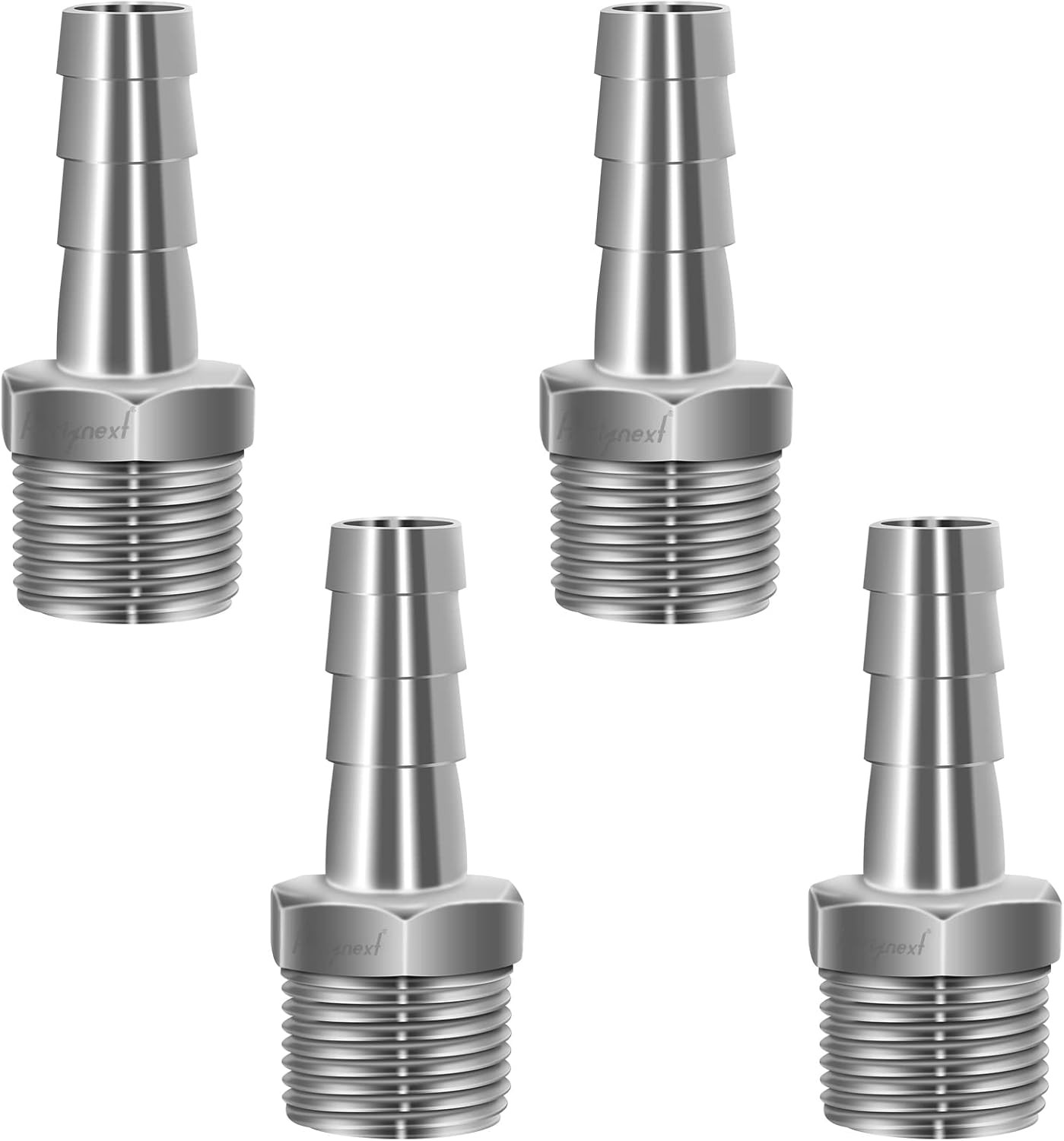 304 Stainless Steel 1/2" Barb Hose to 1/2 NPT Home Brew Pipe Barbed Nipple Fitti