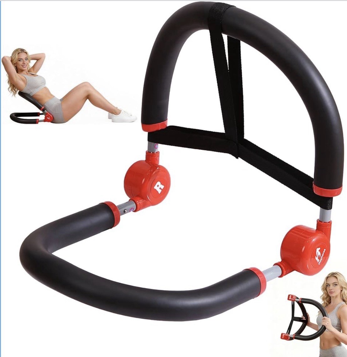10 in 1 Ab Machine, Core & Sit Up Exercise Equipment for Office Home Gym, Black