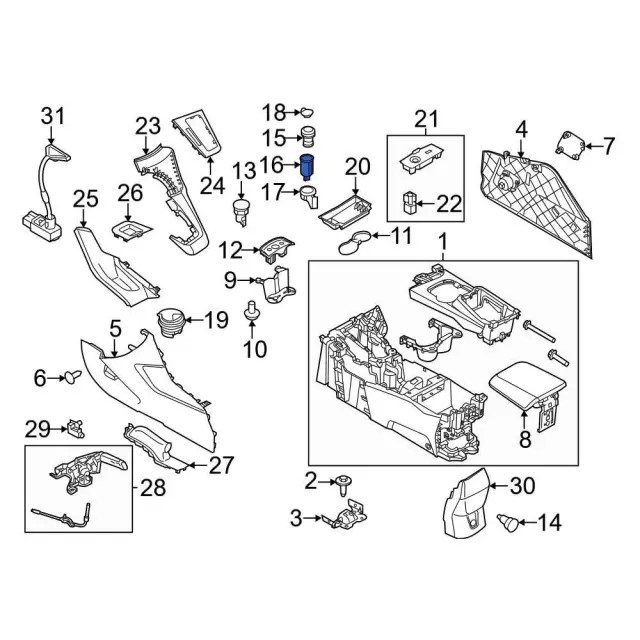 Genuine Ford 12 Volt Accessory Power Outlet CV6Z-15055-A