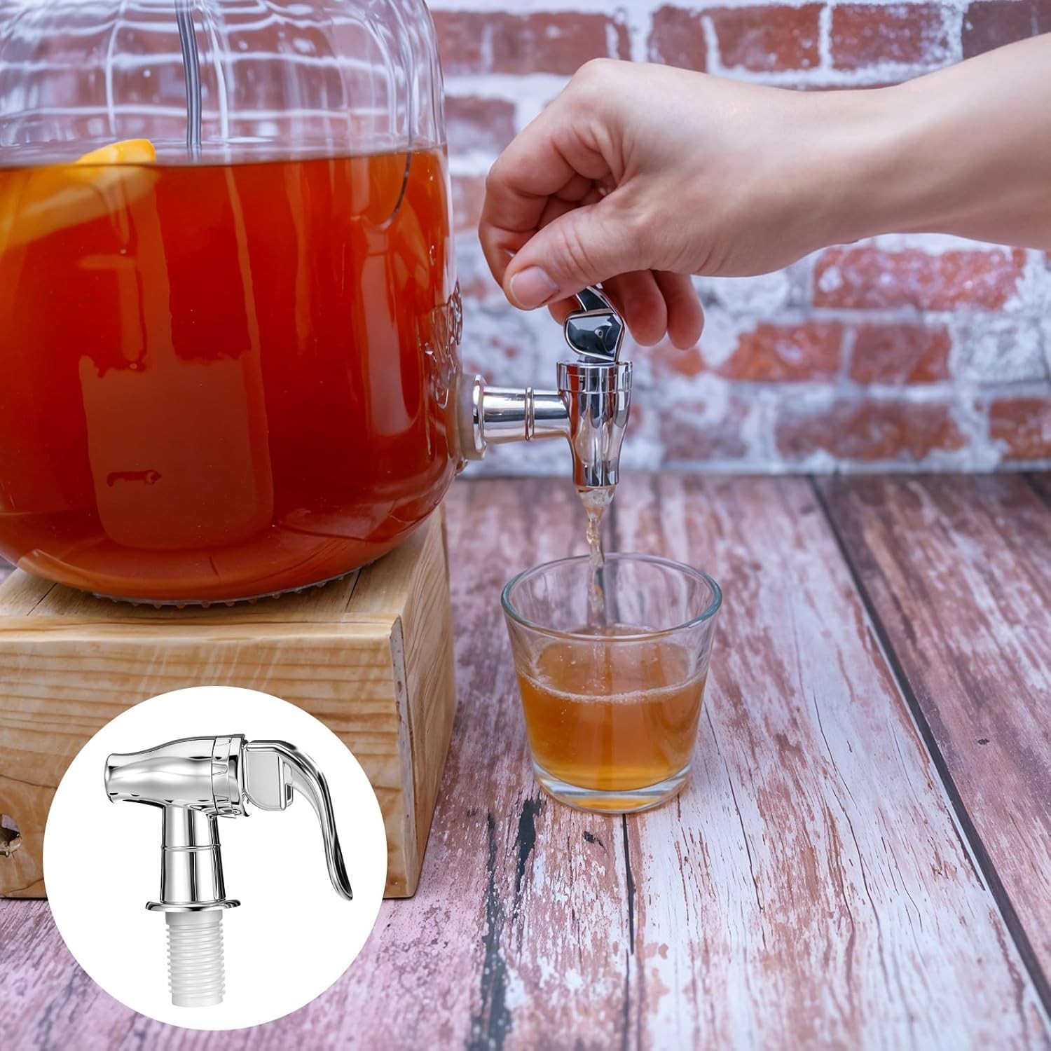 4 PCS Spigot for Beverage Dispenser Replacement, Plastic Water Jug Spigot, Outdo