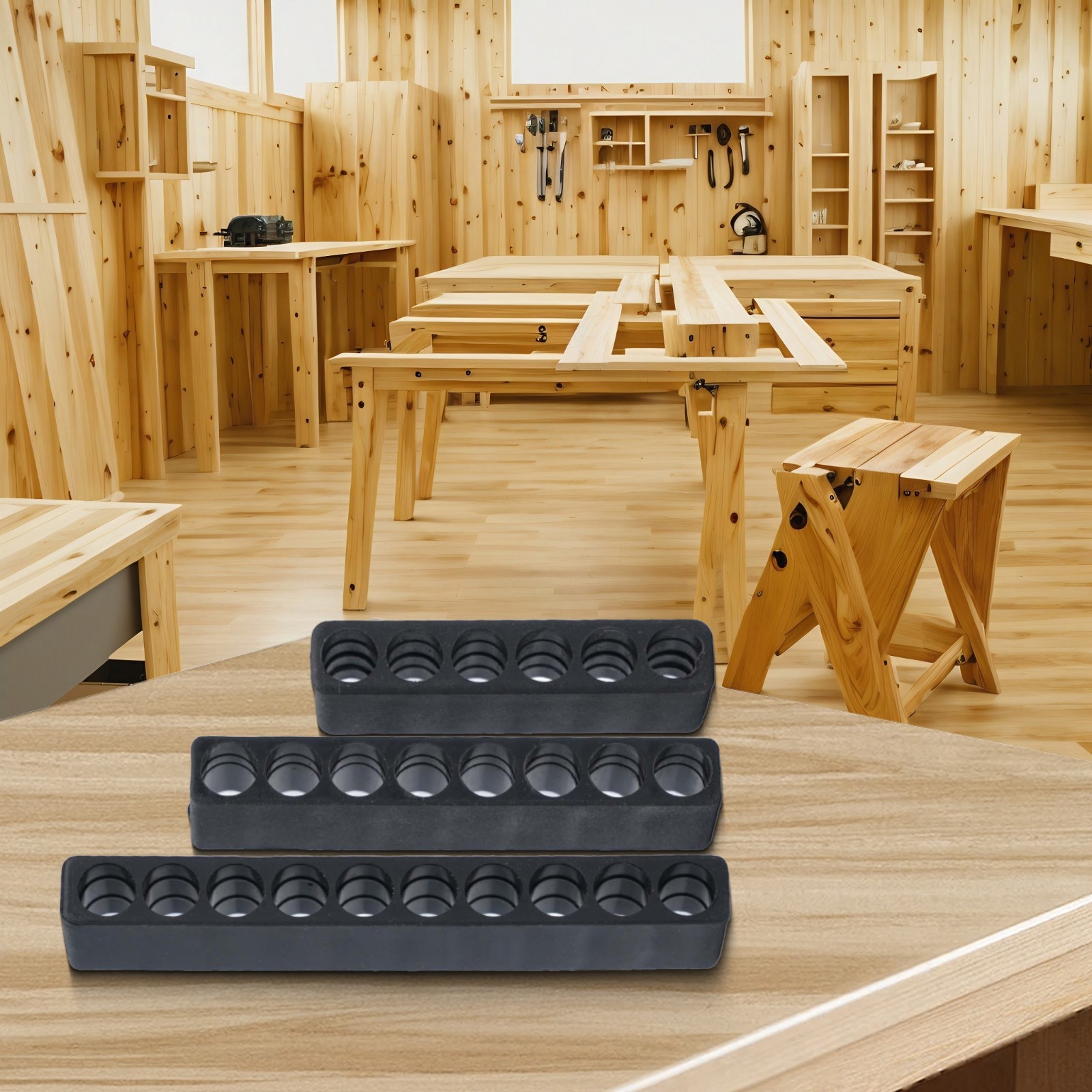 Sturdy Tool Organizer for Hex Shank Screwdriver Bits with 3 Storage Boxes