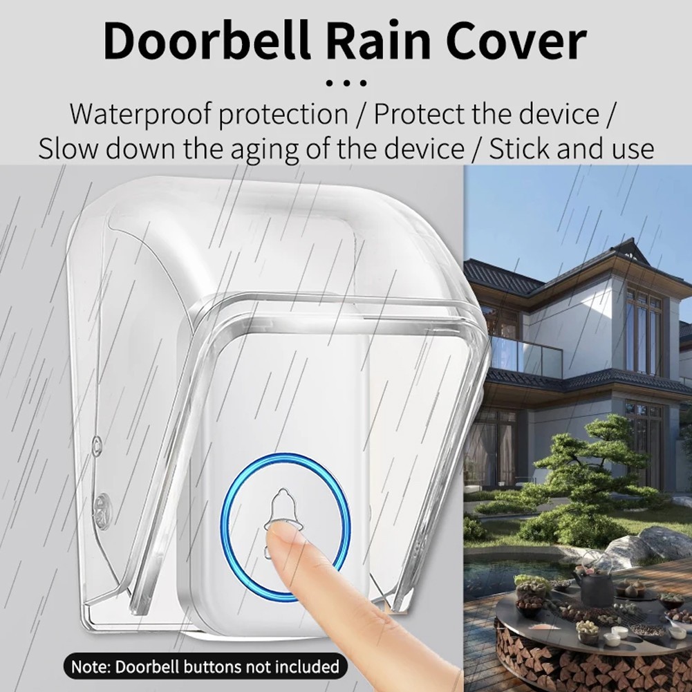 Easily Installed Weather Resistant Doorbell Cover with Key Holder Feature