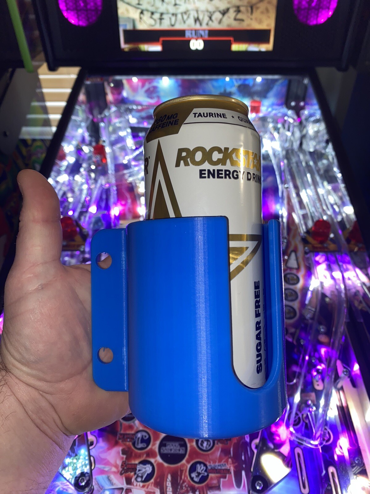 Pinball Machine Cup, Drink, Pop, Soda Holder L/R Front or Side Mount Stern BLUE