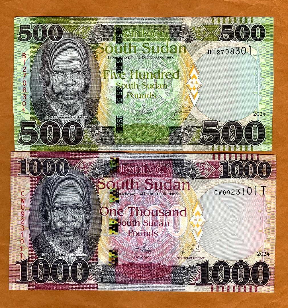 SET South Sudan, 500-1000 Pounds, 2024, P-new, UNC
