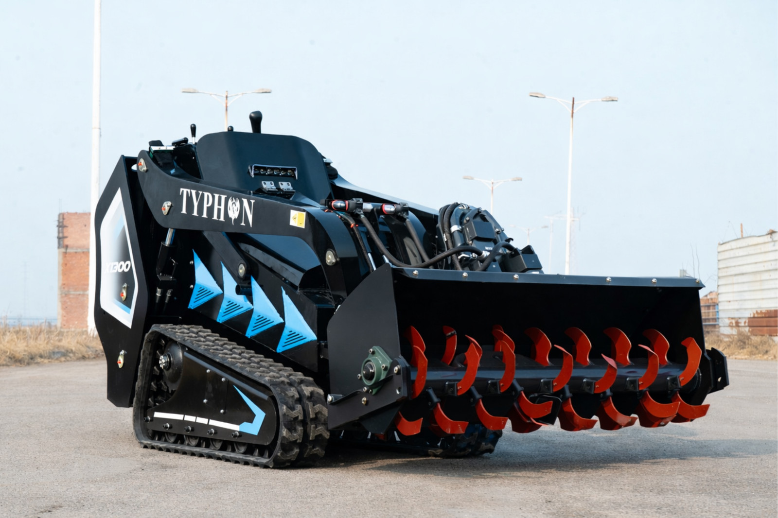 NEW TYPHON STOMP X1300 & STOMP 509 Mini Skid Steer Rotary Tiller Attachment