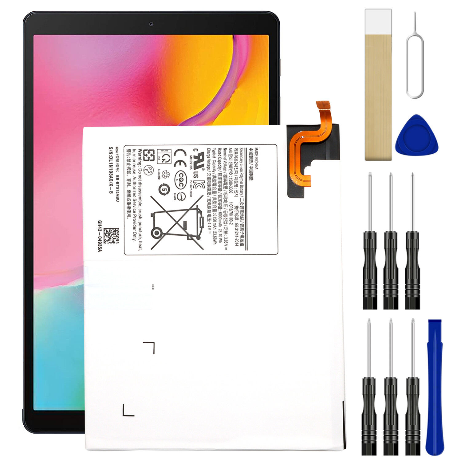 For Samsung Galaxy Tab A 10.1¡± SM-T510 2019 Battery EB-BT515ABU Replacement