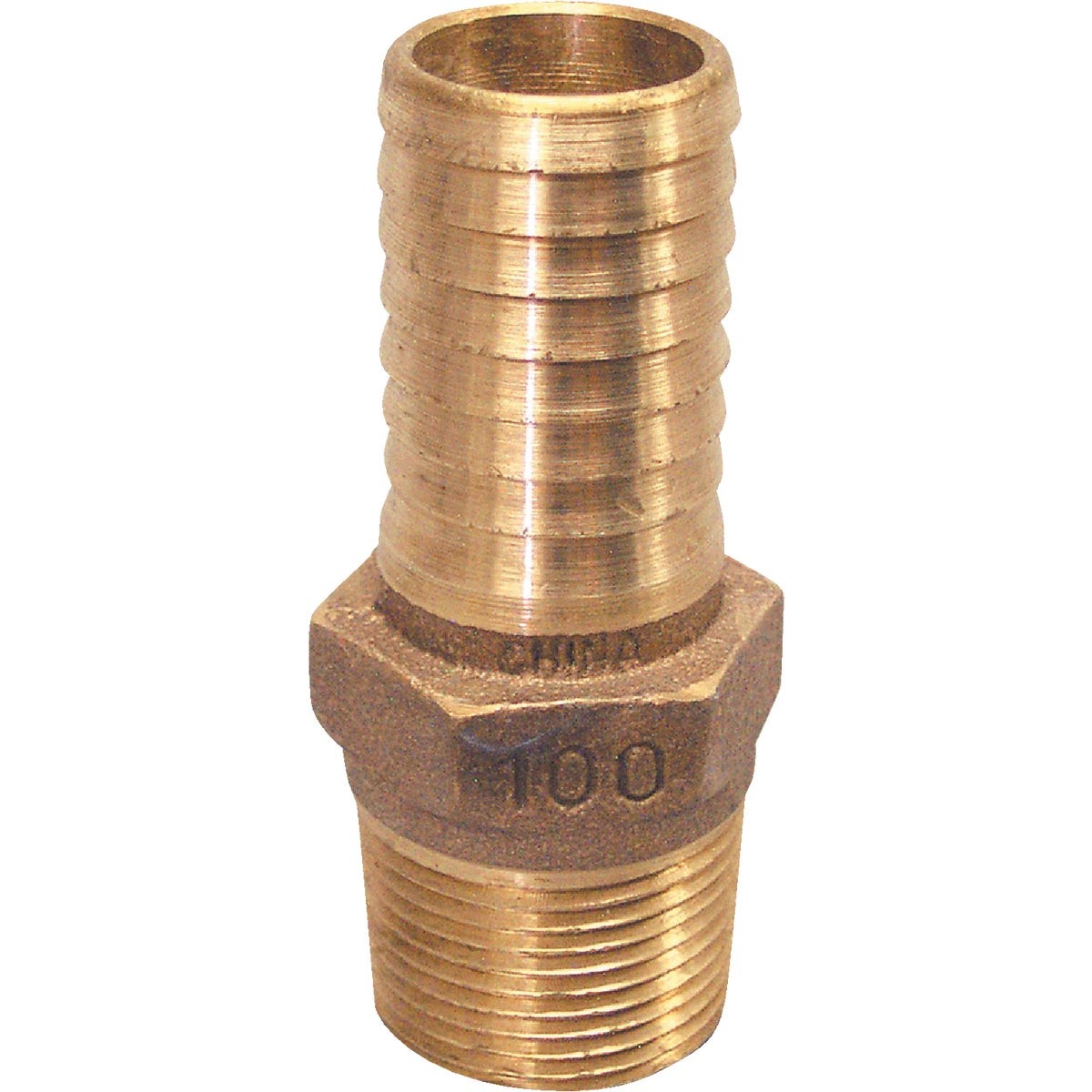 Merrill 1/2 In. MIP x 1/2 In. Insert Brass Hose Barb RBMANL50 Merrill RBMANL50