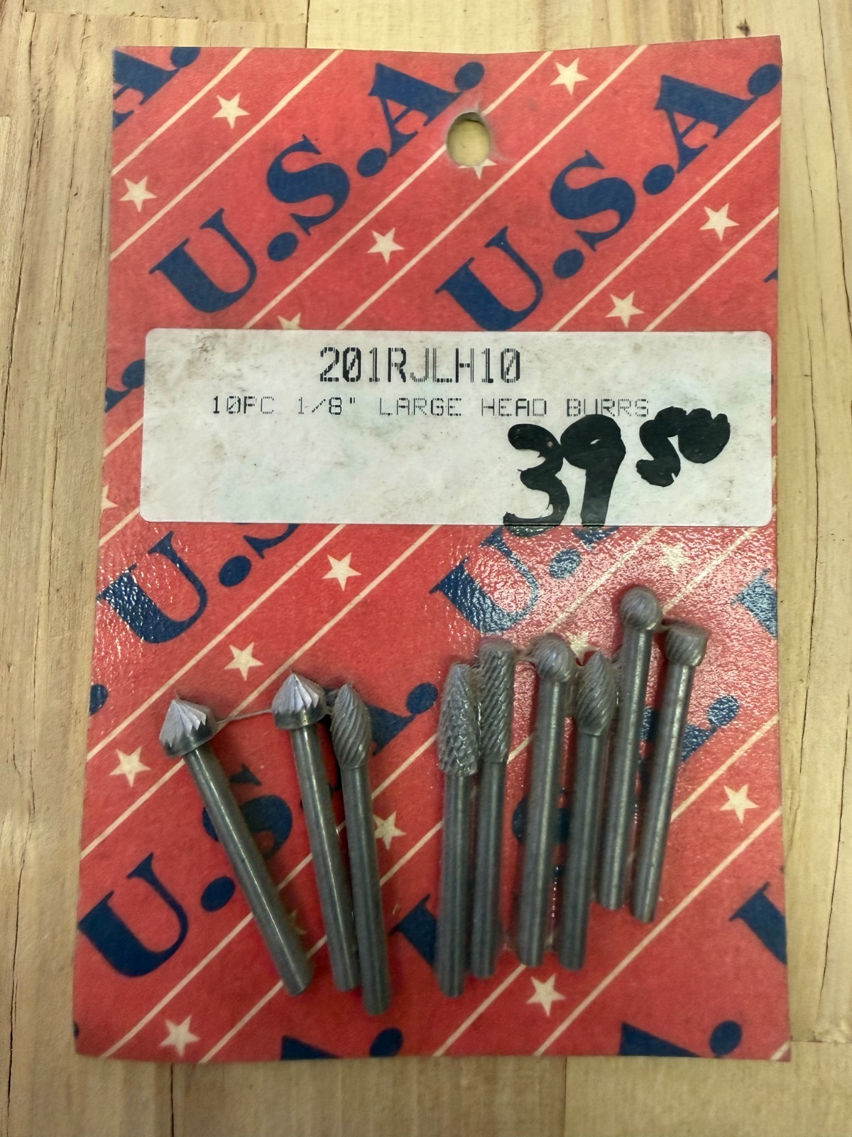 Large Head Carbide Burrs 1/8" Shank Rotary Tool Bits Set NEW