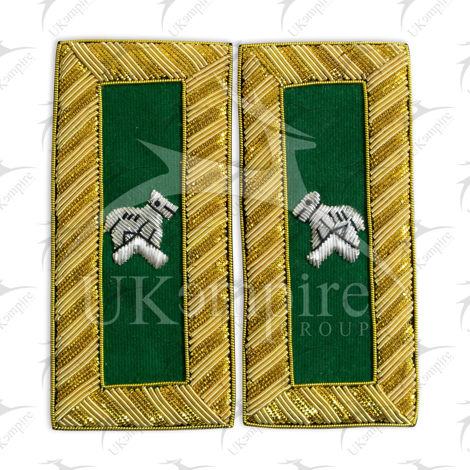 Masonic Knight Templar Generalissimo Shoulder Boards – Hand EMB Large