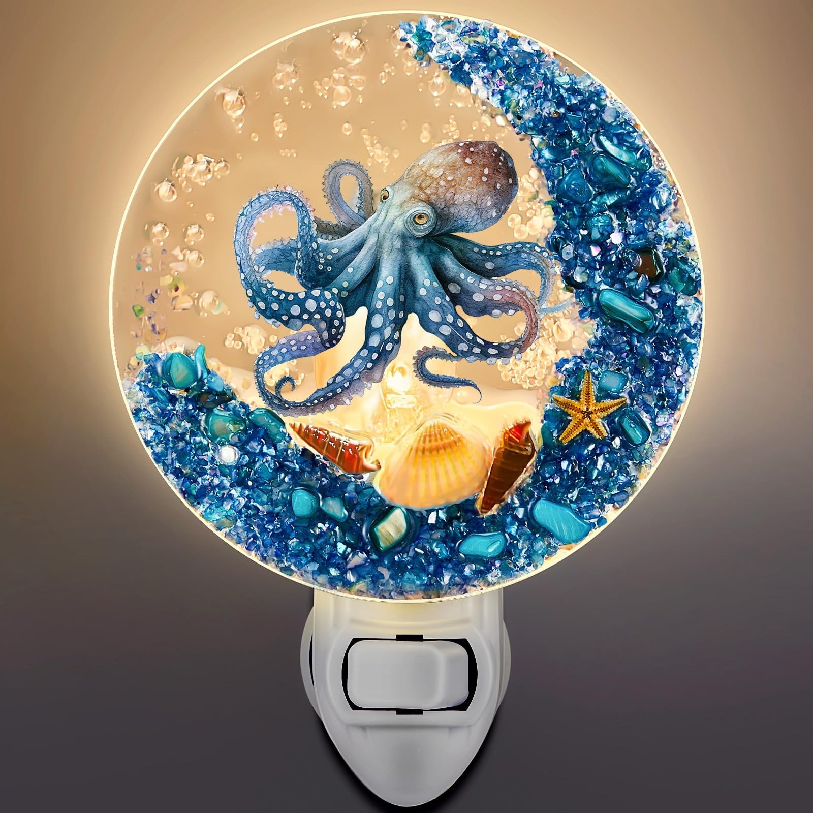 Plug in Seashell Night Light Ocean Sea Animal Decorative Night Light Plug in ...